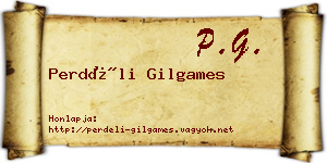 Perdéli Gilgames névjegykártya